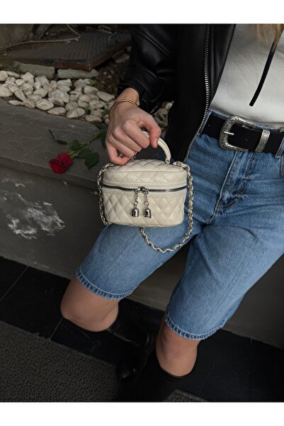 minebag Almira Women's Crossbody Bag - Artificial Leather, Cream