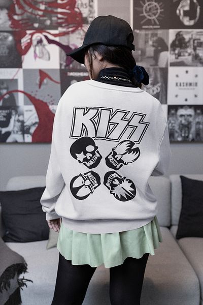 SEVBANO Kiss Music Band Printed Unisex Oversize Design Sweatshirt