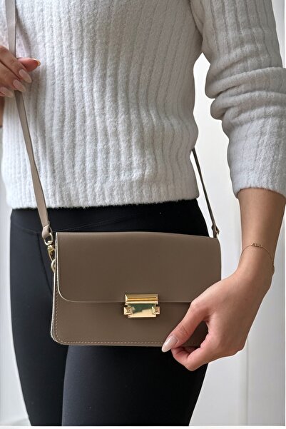 Aggu Bebe Zarf Üç Bölmeli Üç Farklı Aslı Kullanımlı Bej Renk Şık Çapraz Çanta...