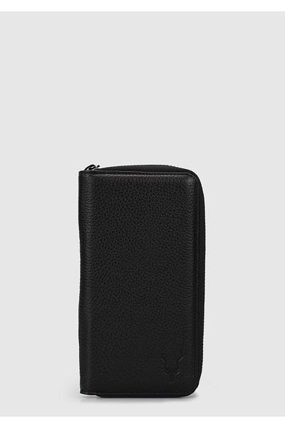 Carrera Black Car006 Black Genuine Leather Wallet