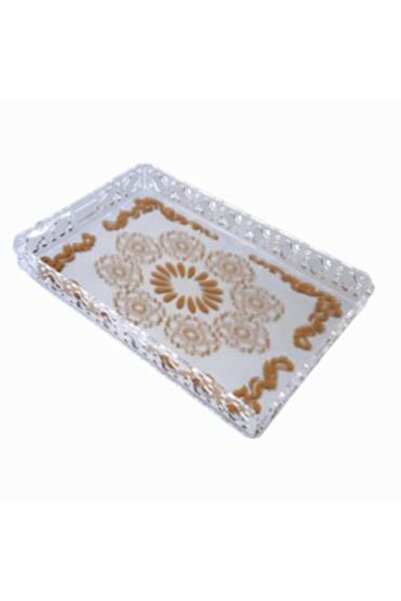 Generica Acrylic tray for hospitality and serving, gold pattern, size 26*40