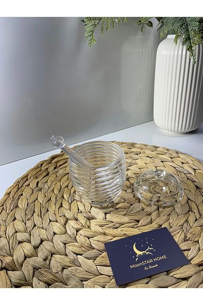 Madame Coco Lorenzo Glass Honey Jar with Spoon - 240ml