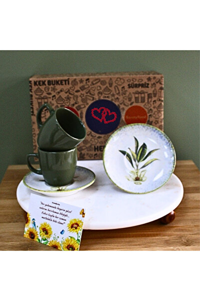 Janset 2 Kişilik Türk Kahvesi Fincan Seti ( Renk Seçenekleri Mevcuttur )