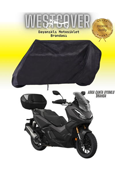 WestCover Honda X-ADV 350  Arka Çanta Uyumlu Siyah Motosiklet Brandası,Örtüsü