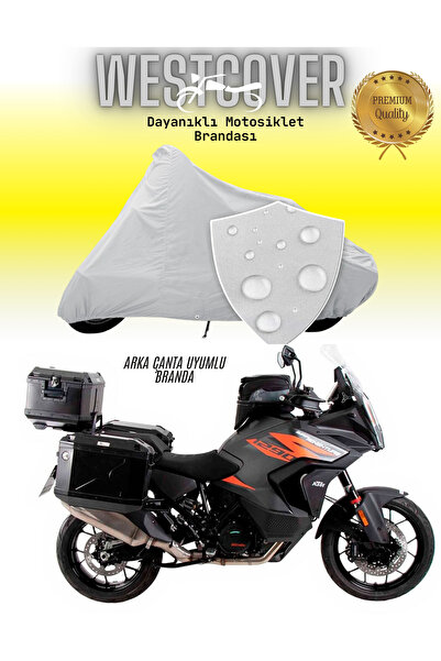 WestCover غطاء خلفي متوافق مع دراجة نارية KTM 640 Adventure، رمادي