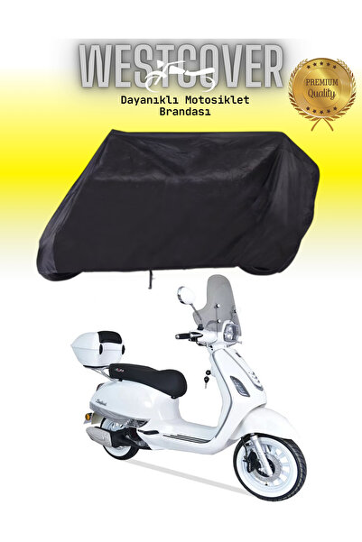 WestCover غطاء دراجة نارية أسود متوافق مع حقيبة Arora Safari 125