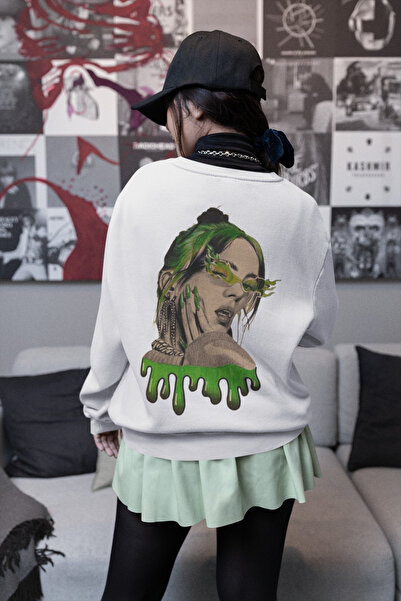 SEVBANO Billie Eilish majica sa štampanjem, unisex, velika veličina, za pevačice