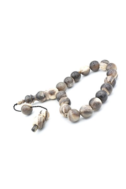 Murty99 Master Work Systematic Sphere Cut Beige Buffalo Horn Efe Mascot Rosary