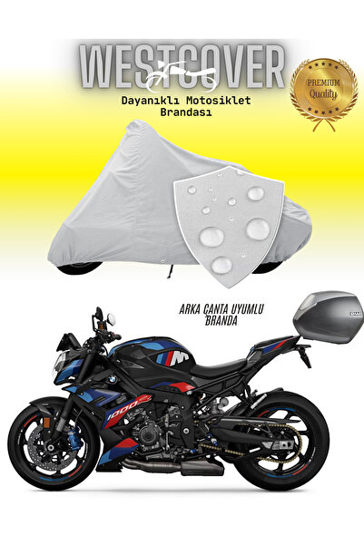 WestCover Bmw m 1000 R Rear Bag Compatible Motorcycle Tarpaulin, Cover Gray
