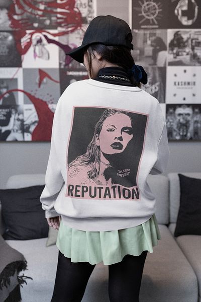 SEVBANO Taylor Swift Reputation Design Printed Unisex Oversize Singer Sweatshirt