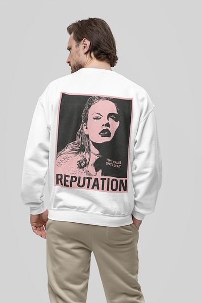 SEVBANO Taylor Swift Reputation Design Printed Unisex Oversize Singer Sweatshirt