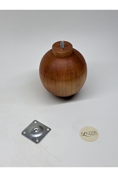 lazzir handle Wooden Globe Bohemian Leg (A39) (Διάμετρος-11,5..Ύψος-13) Συμπεριλαμβανομένης της βάσης για ένα πόδι