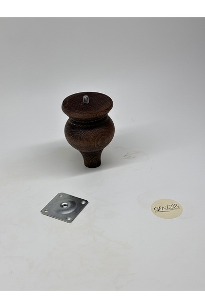 lazzir handle Picior boem din lemn de pășuni (K-A16) (Diametru-7,5..Înălțime-10) Picior unic (culoare nuc) Aparat inclus