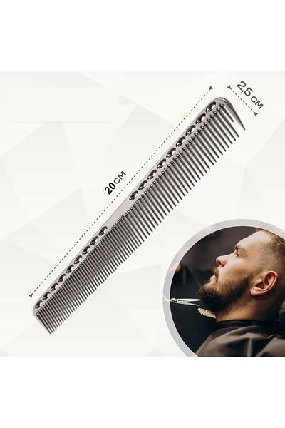 Transformacion Aluminum Hair Cutting Comb - Hair Styling Trimming Grey 721400