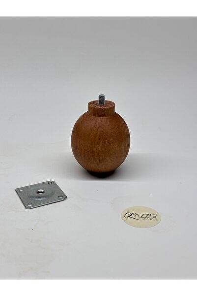 lazzir handle Ahşap Top Bohem Ayak (A14) (Çap-7,5..Yükseklik-8) Tekli Ayak Mo...