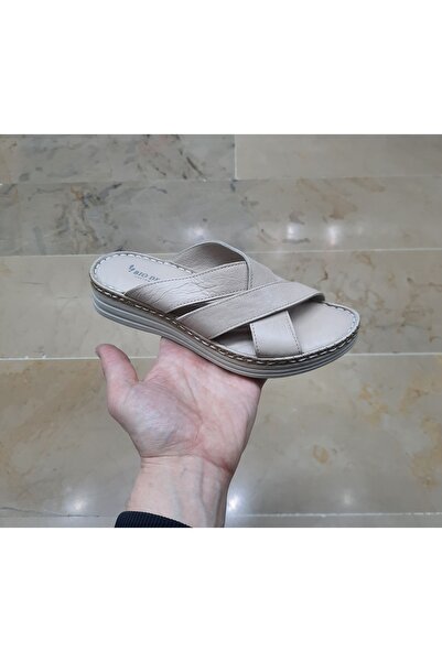 Bio Detox Papuci încrucișați cu talpă de masaj ortopedică din piele naturală pentru femei