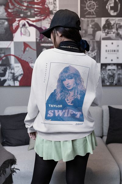 SEVBANO Reputation Written Unisex Oversize Singer Taylor Swift Printed Sweatshirt