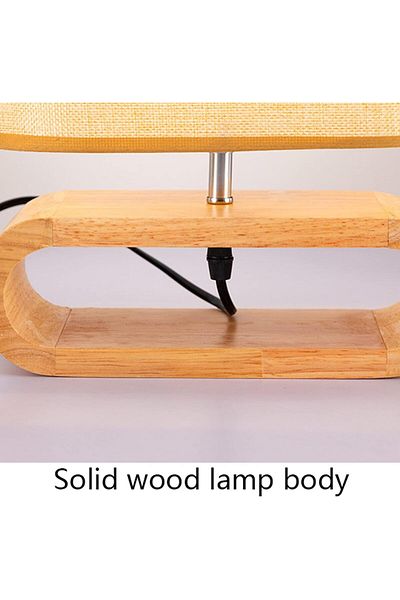 1st First Modern Night Table Lamp with Linen Shade