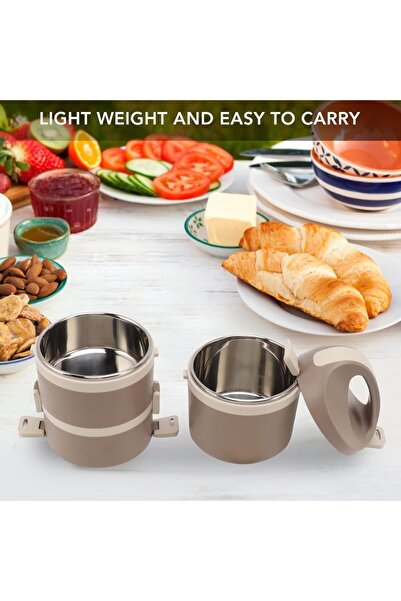 fulina 3 Layer Heated Lunch Box,with Bag,Portable Leak Proof Stackable Stainless Steel,Use For Outdoor