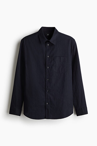 H&M Keten Karışımlı Gömlek Regular Fit