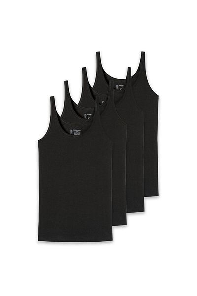 Schiesser Damen Trägertop, 4er Pack - Single Jersey, Serie 95/5, uni