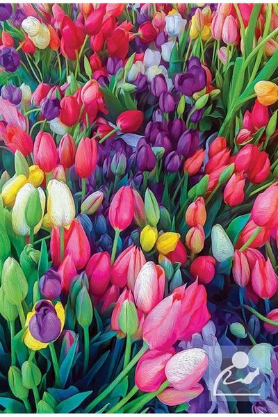 King Of Puzzle Garden Flower Series - Tulips 1000 Piece Puzzle