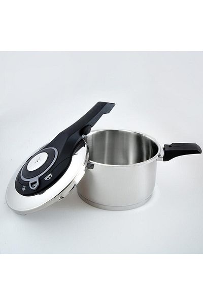 Jumbo Procook 4.5 Lt Black Light Gray Stainless Steel Pressure Cooker
