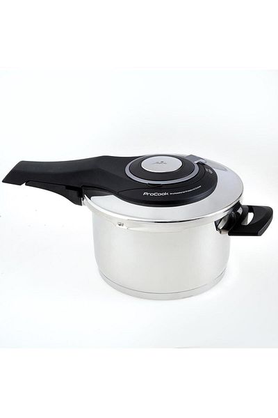 Jumbo Procook 4.5 Lt Black Light Gray Stainless Steel Pressure Cooker