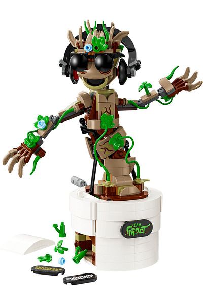 LEGO ®   Marvel Dancing Groot 76297 - 10+ Creative Toy Construction Set (459 Pieces)