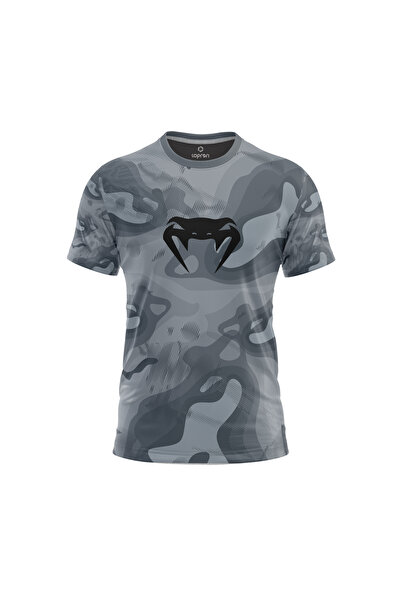 UFC Venum Gri Kamufalaj desen antrenman forması kaliteli nefes alan kumaş