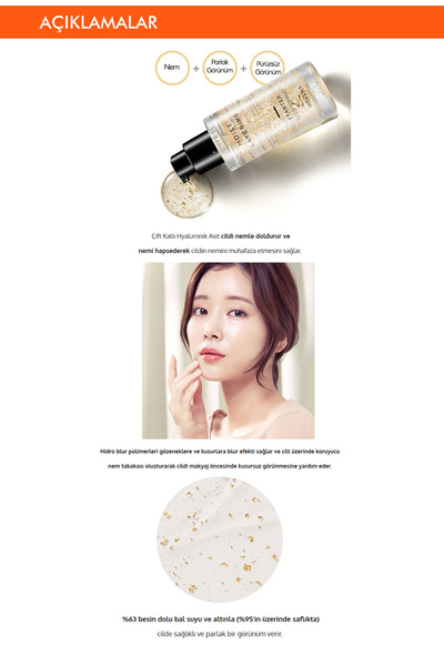 Missha Altın Parçacıklı Nem Ve Parlaklık Veren Makyaj Bazı Moist Layering Starter (GOLD TOPPİNG)