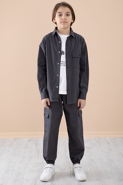 Cansın Mini Smoked 3-Piece T-Shirt Set for Boy - Printed 20329