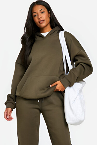 CMZ COLLECTİON Hanorac gros din bumbac pentru femei, cu croială largă și căpt...