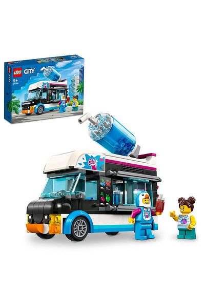 LEGO ®   سيتي بينجوين آيس كريم كار 60384 - مجموعة بناء الألعاب للأطفال من سن 5 سنوات فما فوق (194 قطعة)
