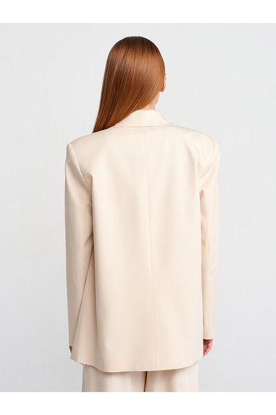 Dilvin 60759 Beige Blazer Jacket