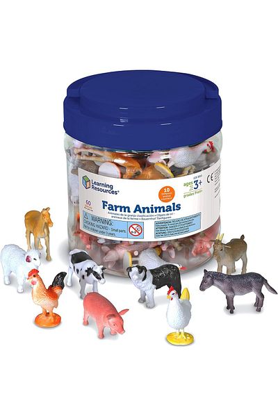Learning Resources LR-Farm Animal Counters (Set of 60)