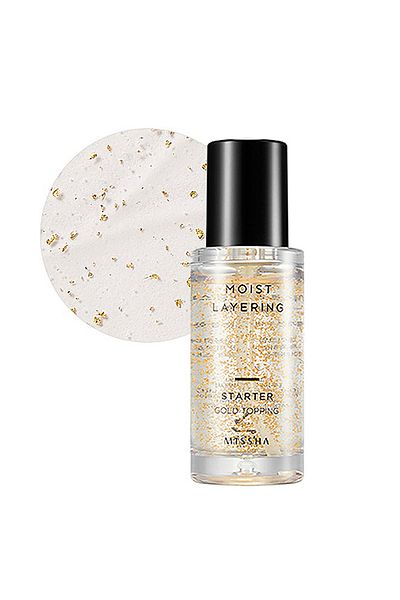 Missha قاعدة مكياج ذهبية اللون تعطي الرطوبة واللمعان - بداية الطبقات الرطبة (GOLD TOPPING)
