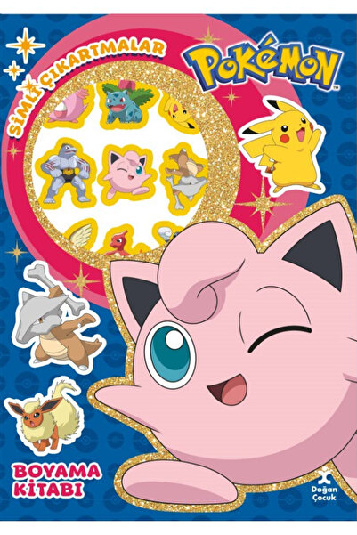 Doğan Çocuk Pokemon Star Simli Çıkartmalı Boyama Kitabı