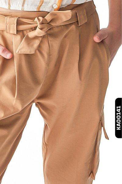 nk kids Elastic Belted Waisted Cargo Pocket Wide Leg Girl's Trousers 8-14 Years 56329