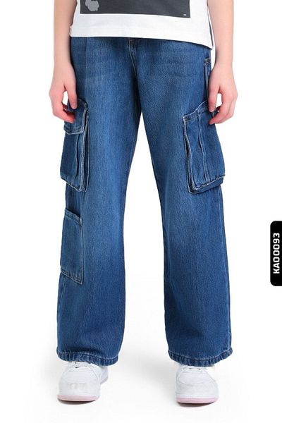 Escabel Cargo Pocket High Belted Waisted Wide Leg Girl's Trousers 5-14 Years 2415