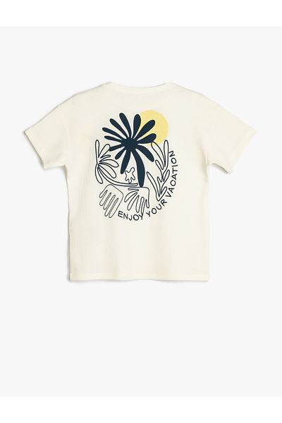 Koton White Short Sleeve T-Shirt