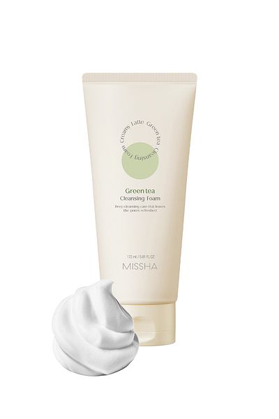 Missha Anti-Oil Facial Cleansing Foam - Creamy Latte Cleansing Foam (Green Tea)
