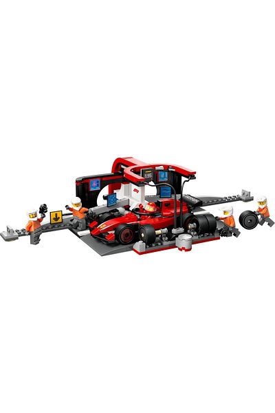 LEGO ®   مجموعة بناء City F1 Pit Stop & Pit Crew مع سيارة فيراري 60443 للأطفال بعمر 6 سنوات فما فوق (322 P)
