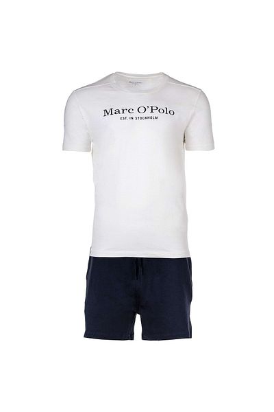 Marc O'Polo Marc O Polo Herren Schlafanzug - 2-tlg. Pyjama Set, kurz, Rundhalsausschnitt, Organic cotton