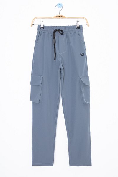 Cansın Mini Boy's Parachute Pants with Indigo Cargo Pockets 20214