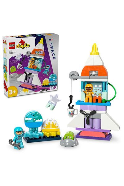 LEGO ®   دوبلو ®   3 في 1 مكوك الفضاء مغامرة 10422 - مجموعة بناء الألعاب التعليمية 3+ (58 قطعة)