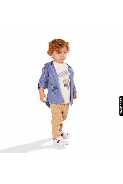 XO Kids Set de costum pentru băieți de 9-2 ani - 3 piese de jos și de sus, 2039 Eaut10047