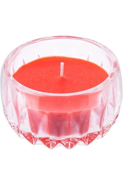 AKDC شمعة معطرة الطول (8 سم) × العرض (8 سم) × الارتفاع (10 سم) باللون الأبيض