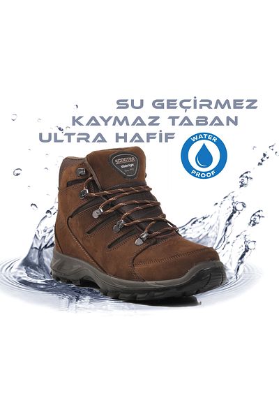 Scooter Nubuck Brown Αδιάβροχα Ανδρικά Μποτάκια εξωτερικού χώρου M5558 M