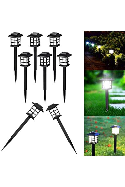 Kyrotech 8 ADET Solar Güneş Enerjili BEYAZ Led 5W Sokak Lambası Tasarımlı Sol...